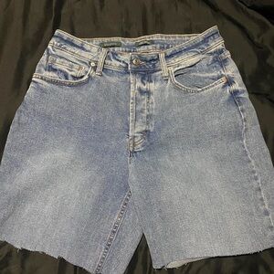 Blue Denim Cutoff Shorts